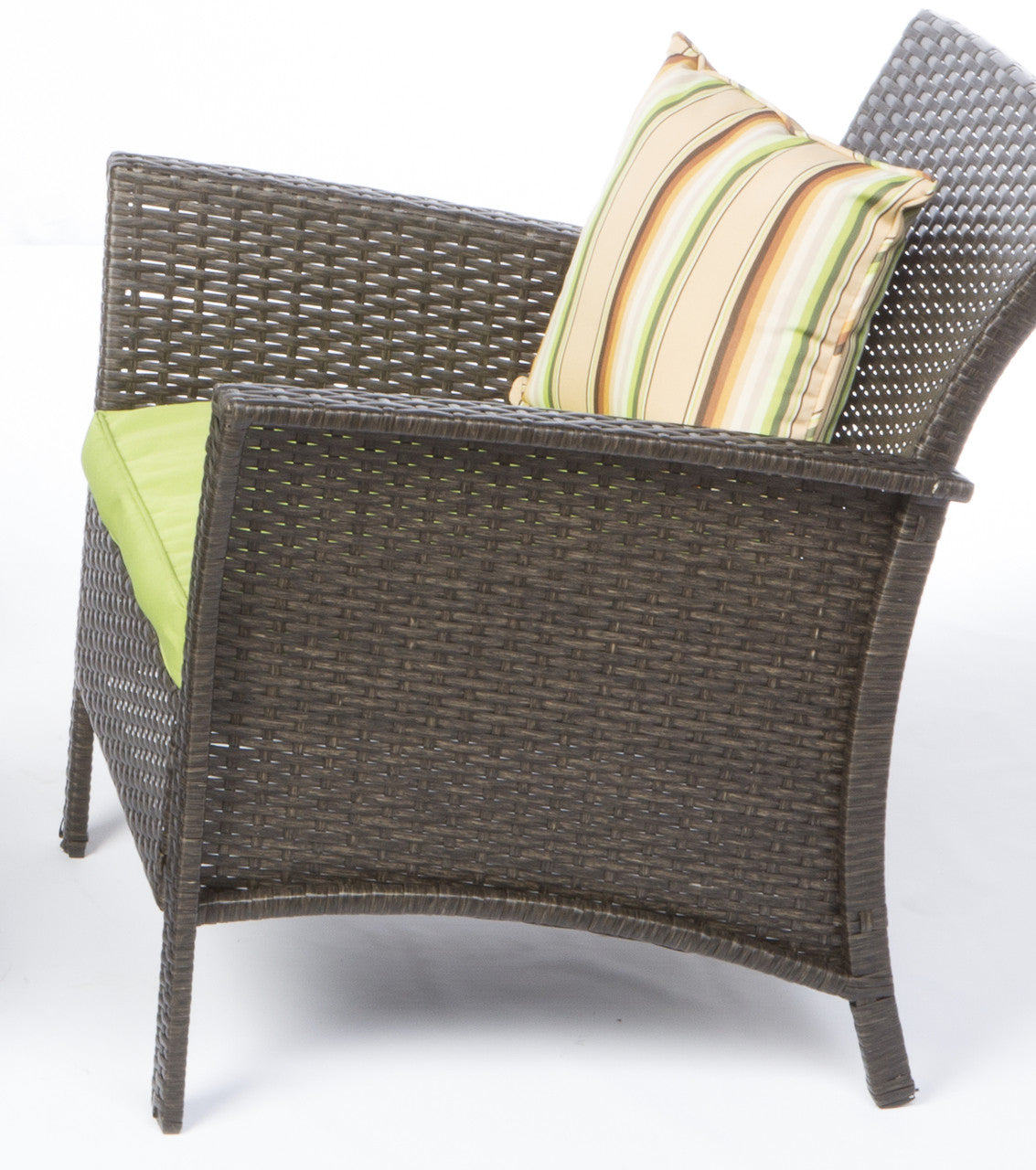 Alfresco Home Bimini 4 Piece Wicker Seating Group With Throw Pillows