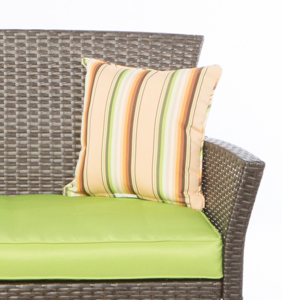 Alfresco Home Bimini 4 Piece Wicker Seating Group With Throw Pillows