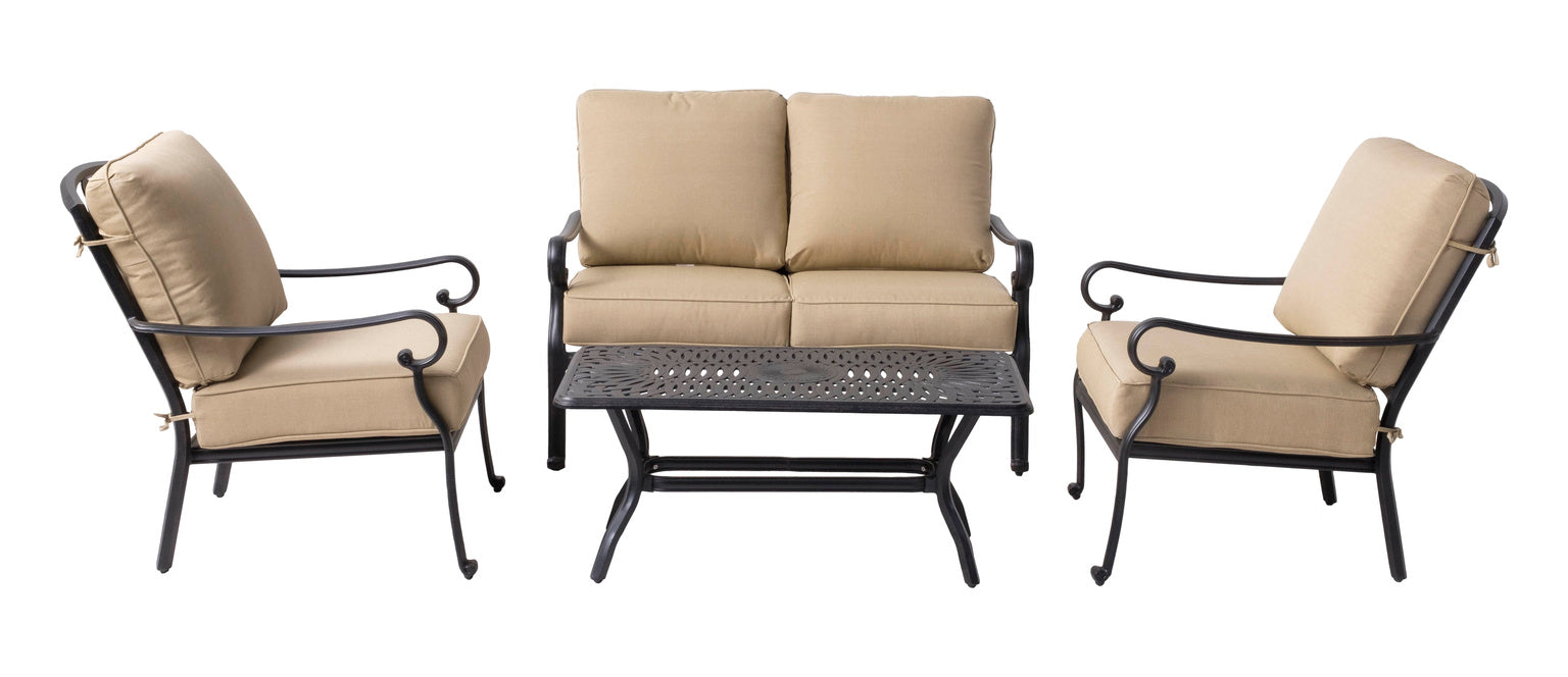 Alfresco Home Newbury Cast Aluminum Deep Seating Set