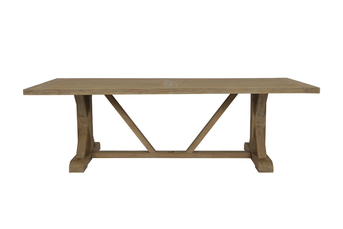 Sunset West Coastal Teak 94" Trestle Dining Table