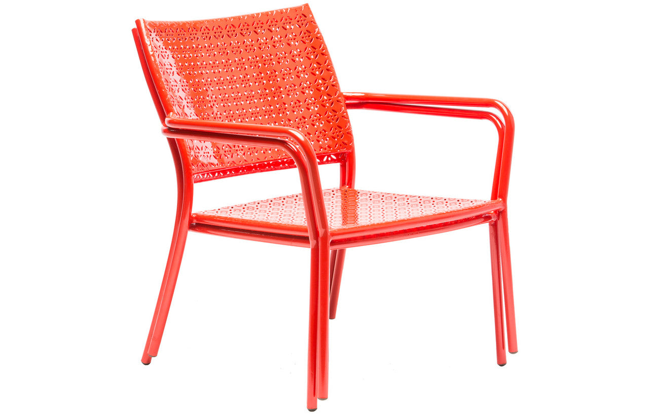Alfresco Home Martini Low Profile Lounge Chair - Cherry Pie Finish (Set of 2)