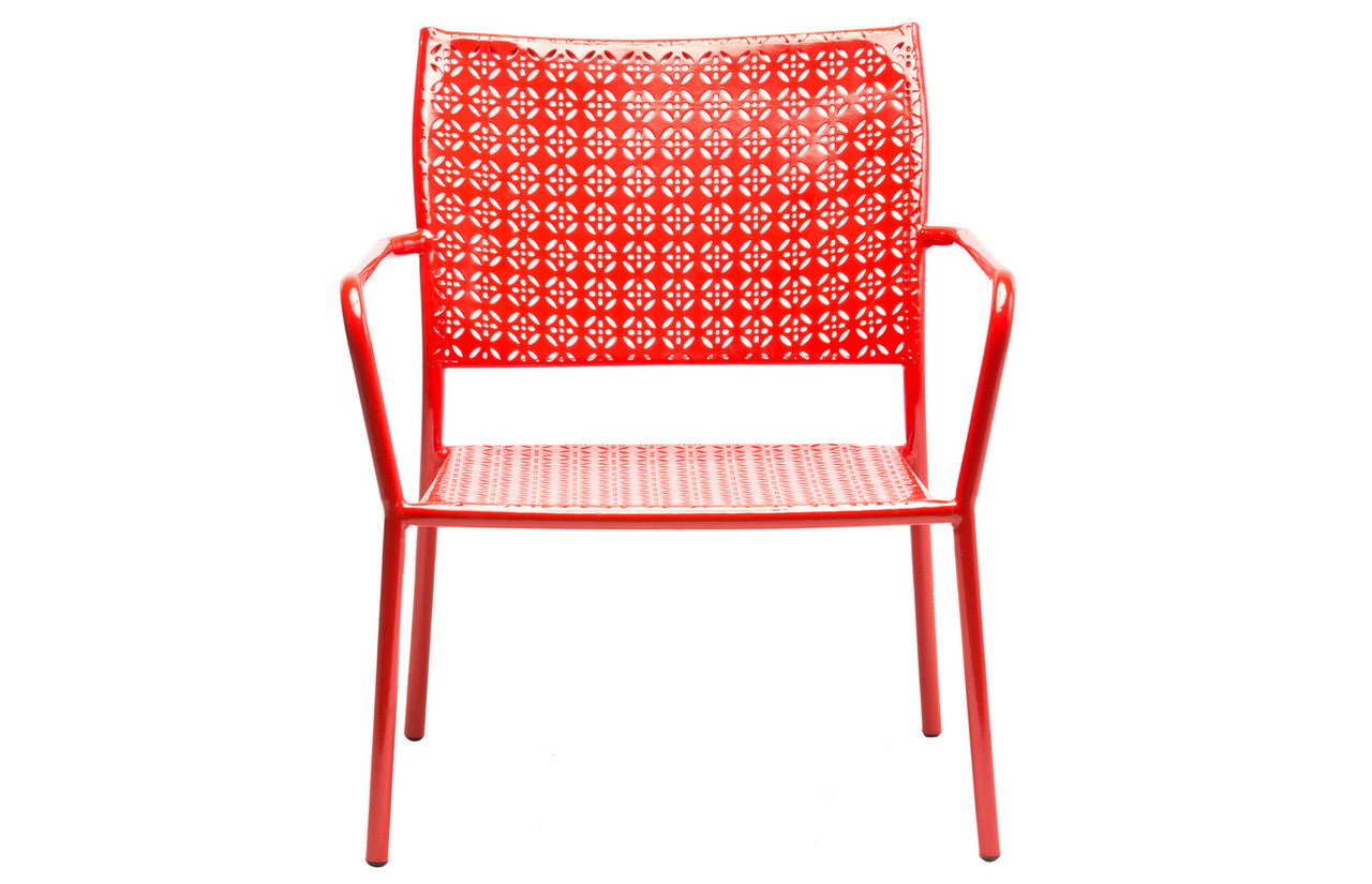Alfresco Home Martini Low Profile Lounge Chair - Cherry Pie Finish (Set of 2)