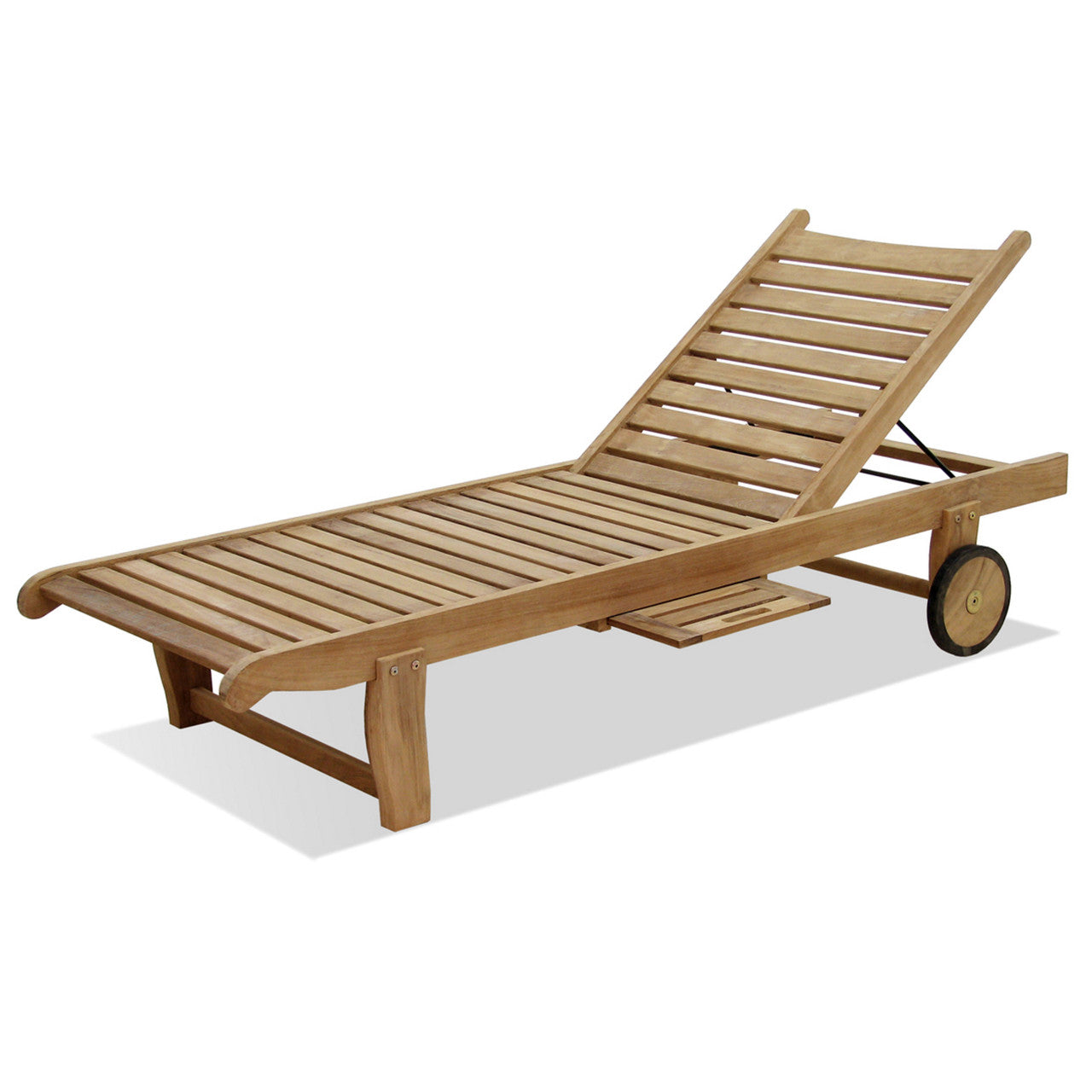 Forever Patio Universal Teak Single Adjustable Chaise Lounge