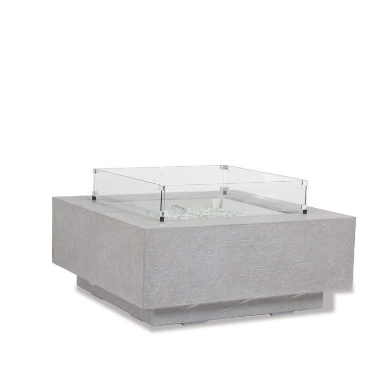 Sunset West Square Fire Table Glass Surround
