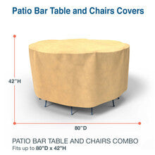 Budge Industries All Seasons Patio Bar Table/Chair Cover - Large