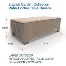 Budge Industries English Garden Patio Ottoman/Coffee Table Cover - Large