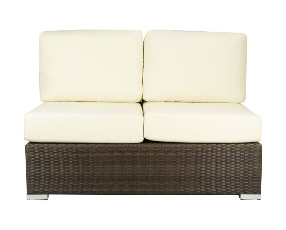 DecoScape Lucaya Resin Wicker Armless Loveseat