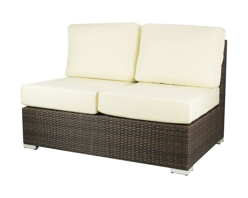 DecoScape Lucaya Resin Wicker Armless Loveseat