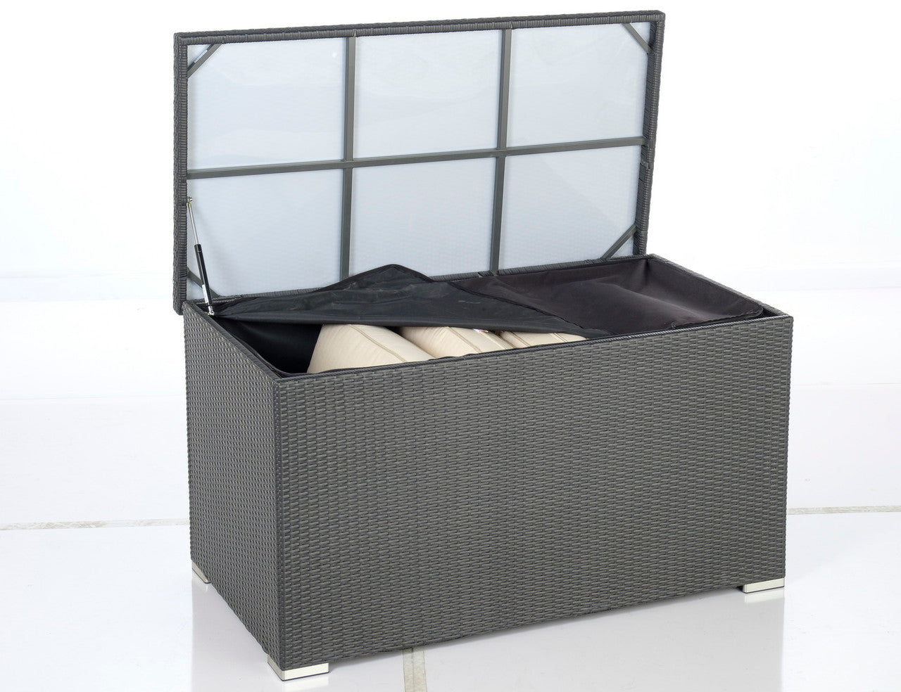 Alfresco Home Sicuro Wicker Cushion Storage Box w/ Hydraulic Lid