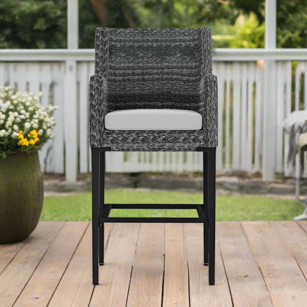 Source Furniture Island Bay Bar Arm Chair - Gray