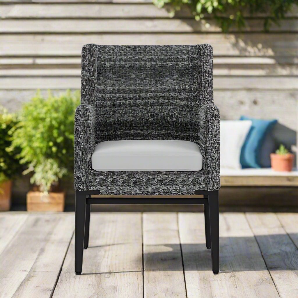 Source Furniture Island Bay Dining Arm Chair - Gray