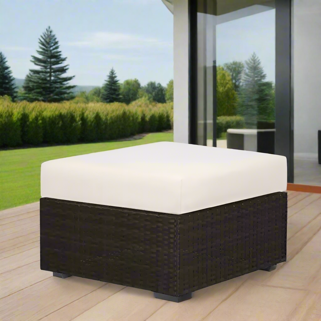 DecoScape Lucaya Resin Wicker Ottoman