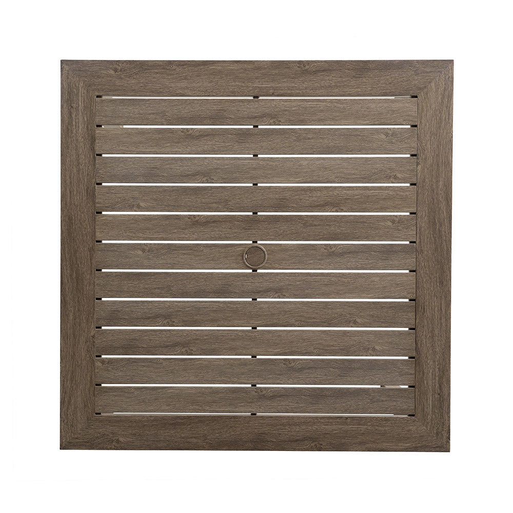 Lloyd Flanders Frontier 44" Square Umbrella Dining Table