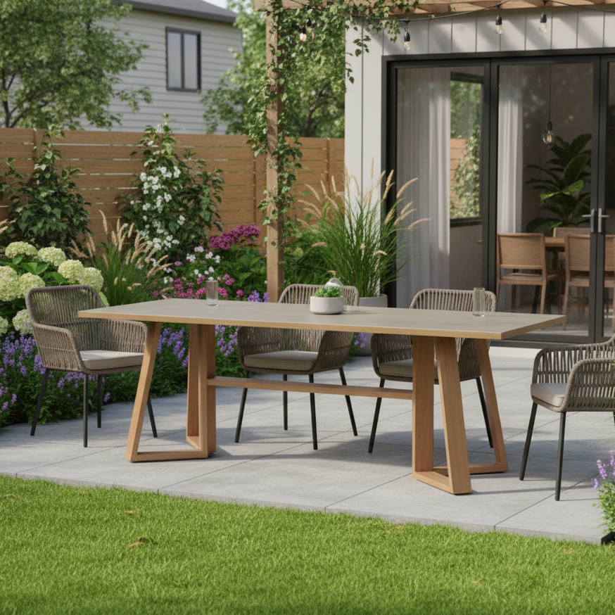 Lloyd Flanders Pursuit 86" Rectangular Dining Table