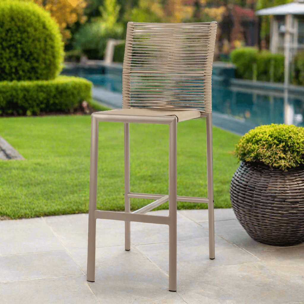 Source Furniture Avalon Aluminum Rope Dining Bar Side Chair