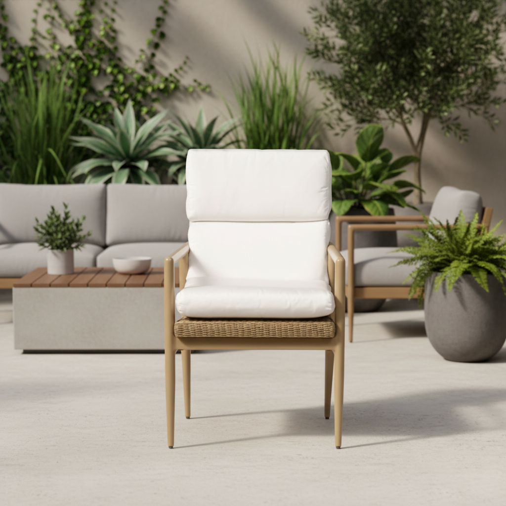 Lloyd Flanders Cascade Wicker Outdoor Dining Armchair