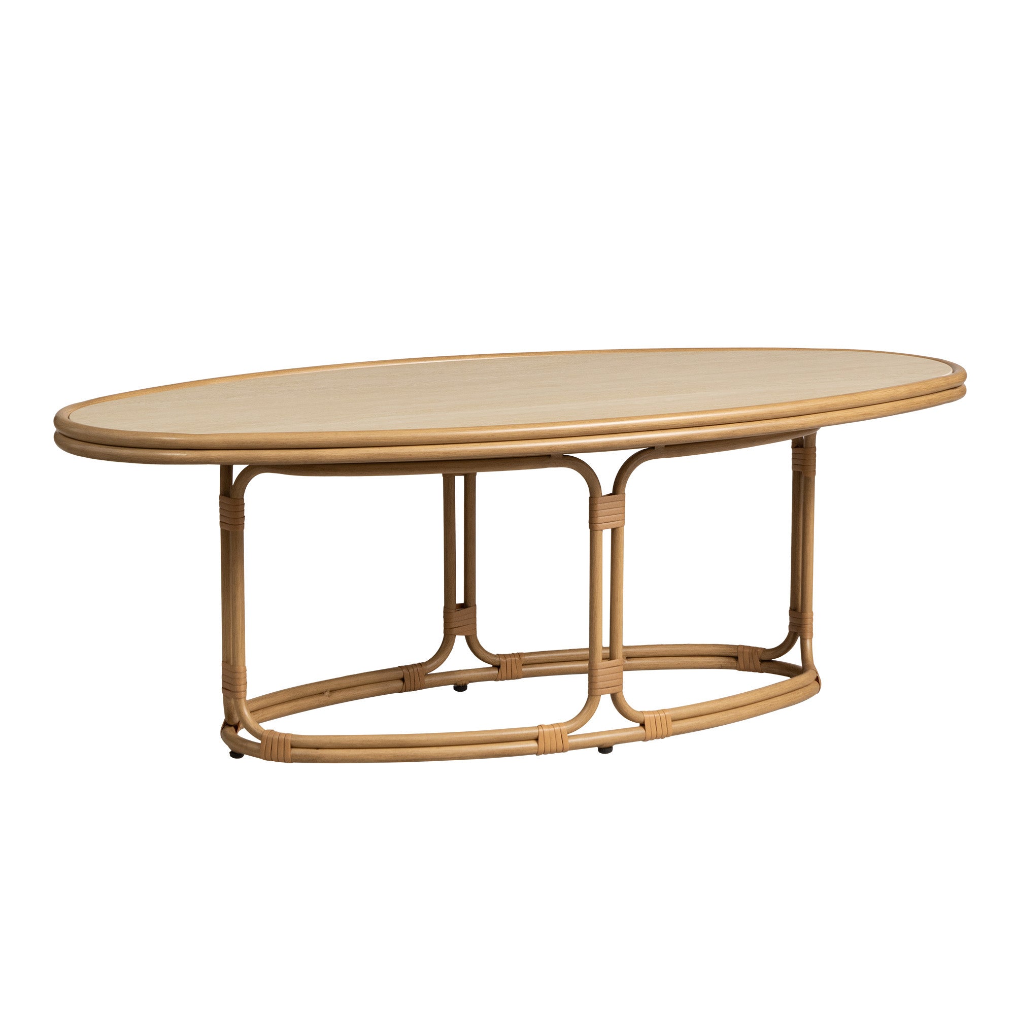 Lloyd Flanders Riviera 50" Oval Cocktail Table