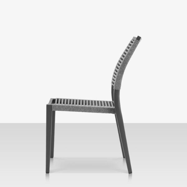 Source Furniture Chloe Rope Stackable Aluminum Dining Side Chair