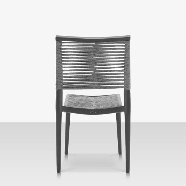 Source Furniture Chloe Rope Stackable Aluminum Dining Side Chair