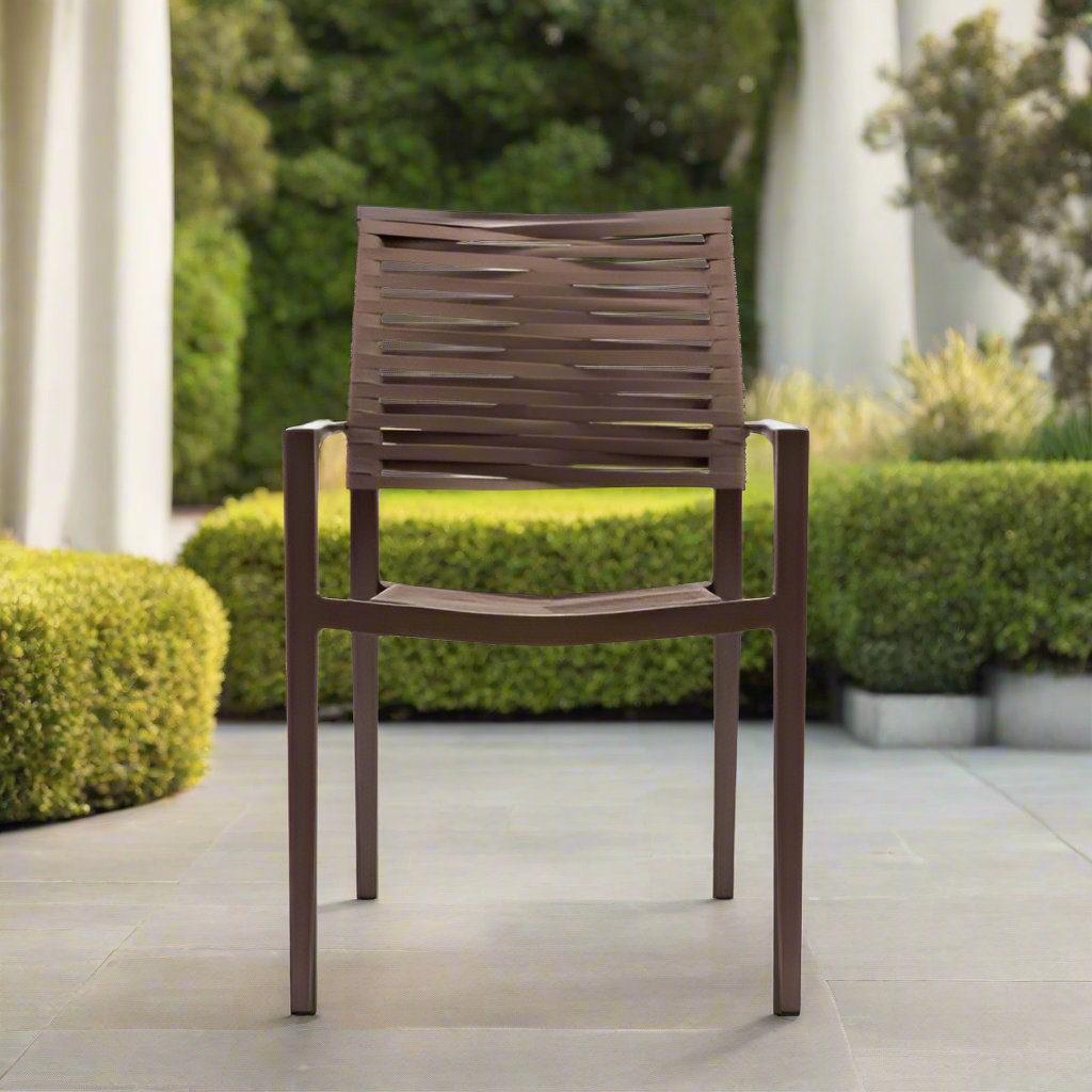 Source Furniture Chloe Rope Stackable Dining Arm Chair