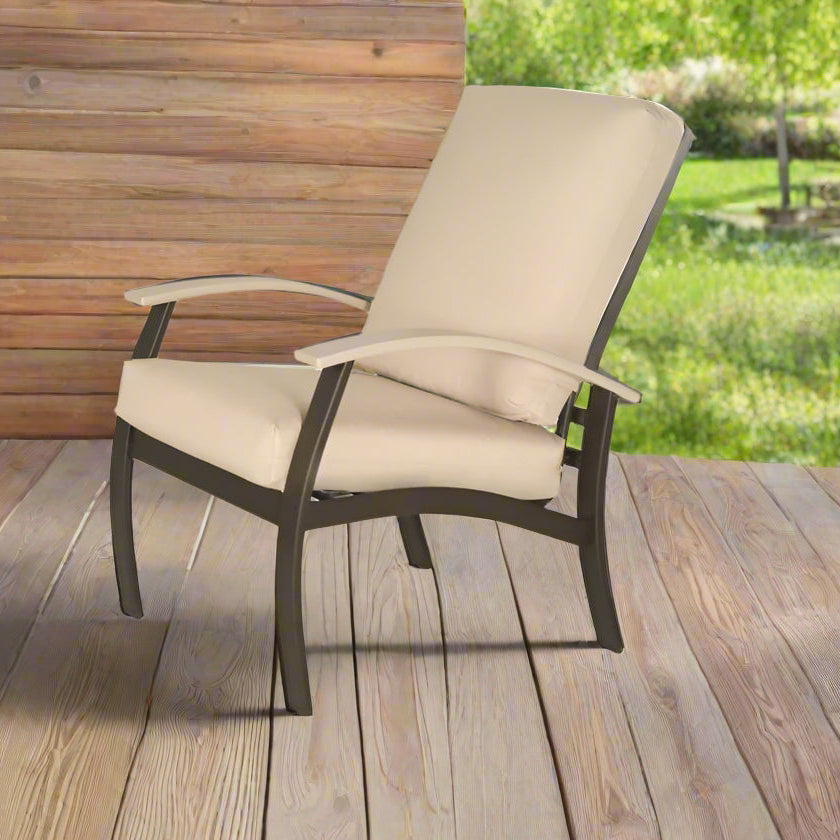 Telescope Casual Belle Isle Cushion Aluminum Outdoor Arm Chair