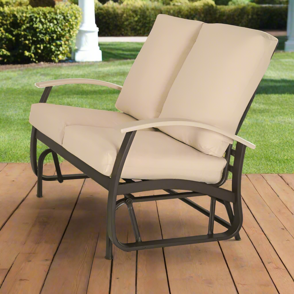 Telescope Casual Belle Isle Aluminum Outdoor 2-Person Cushion Glider