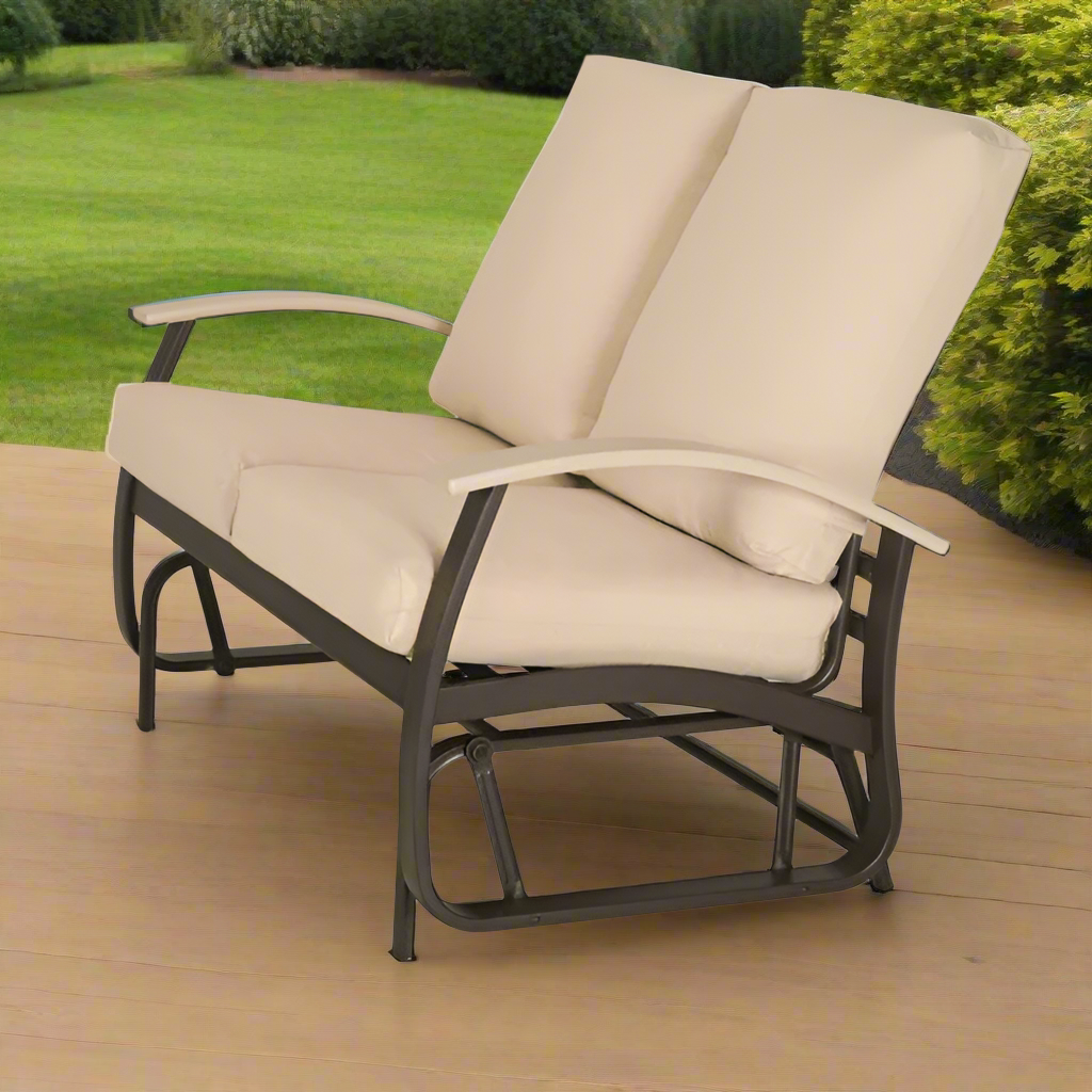 Telescope Casual Belle Isle Aluminum Outdoor 2-Person Cushion Glider