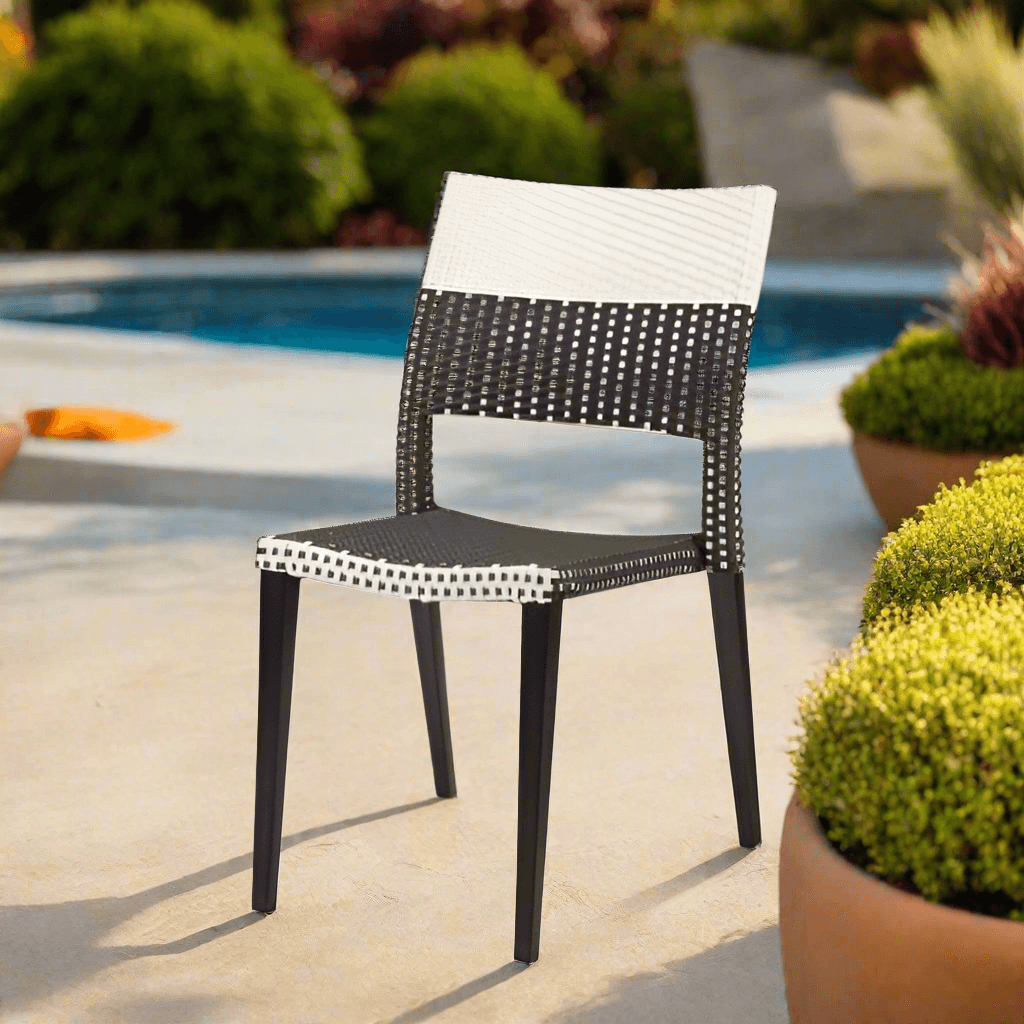 Source Furniture Chloe Stackable Wicker Dining Side Chair