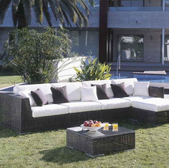 Hospitality Rattan Atlantis 6-Piece Modular Sectional Set
