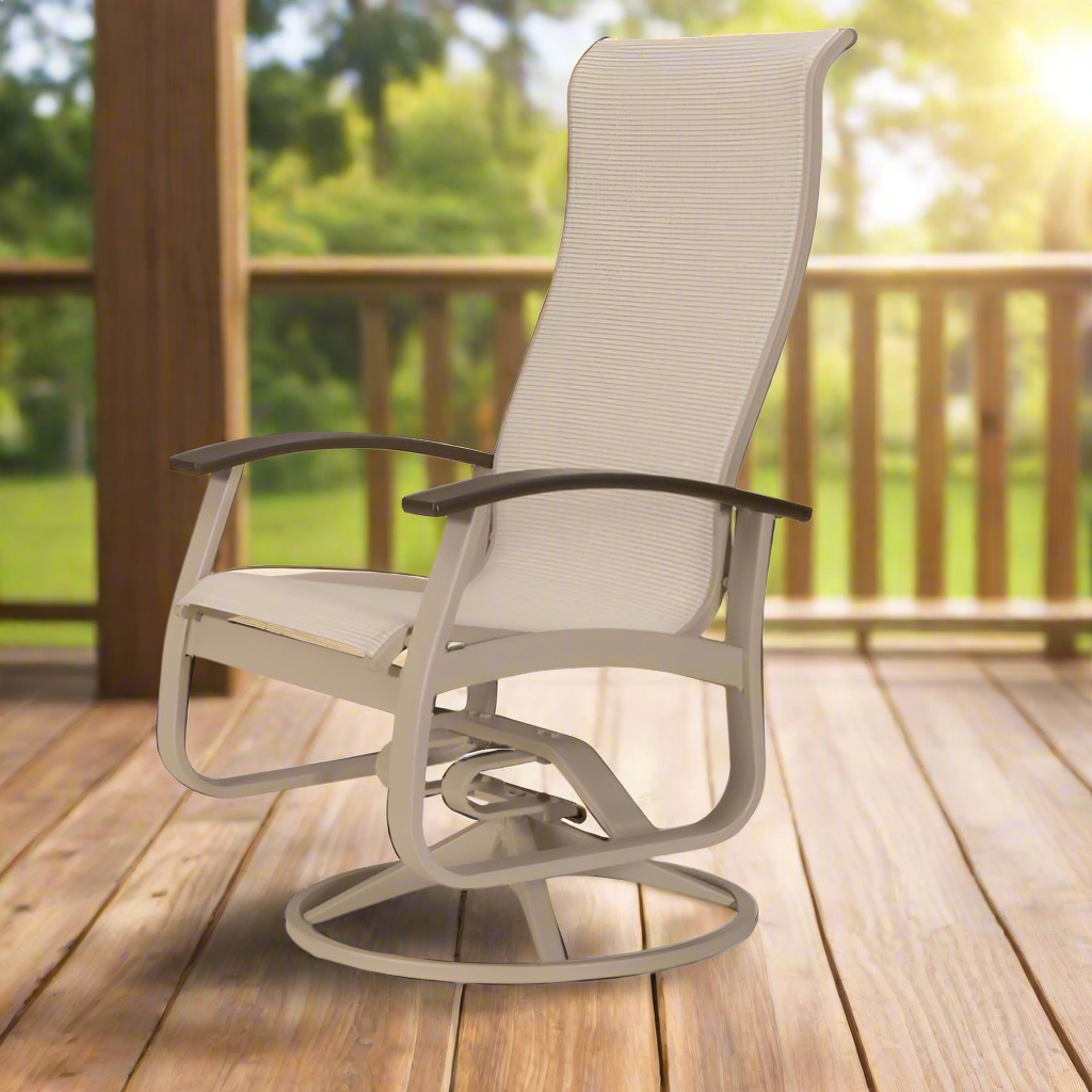 Telescope Casual Belle Isle Sling Supreme Aluminum Outdoor Swivel Rocker