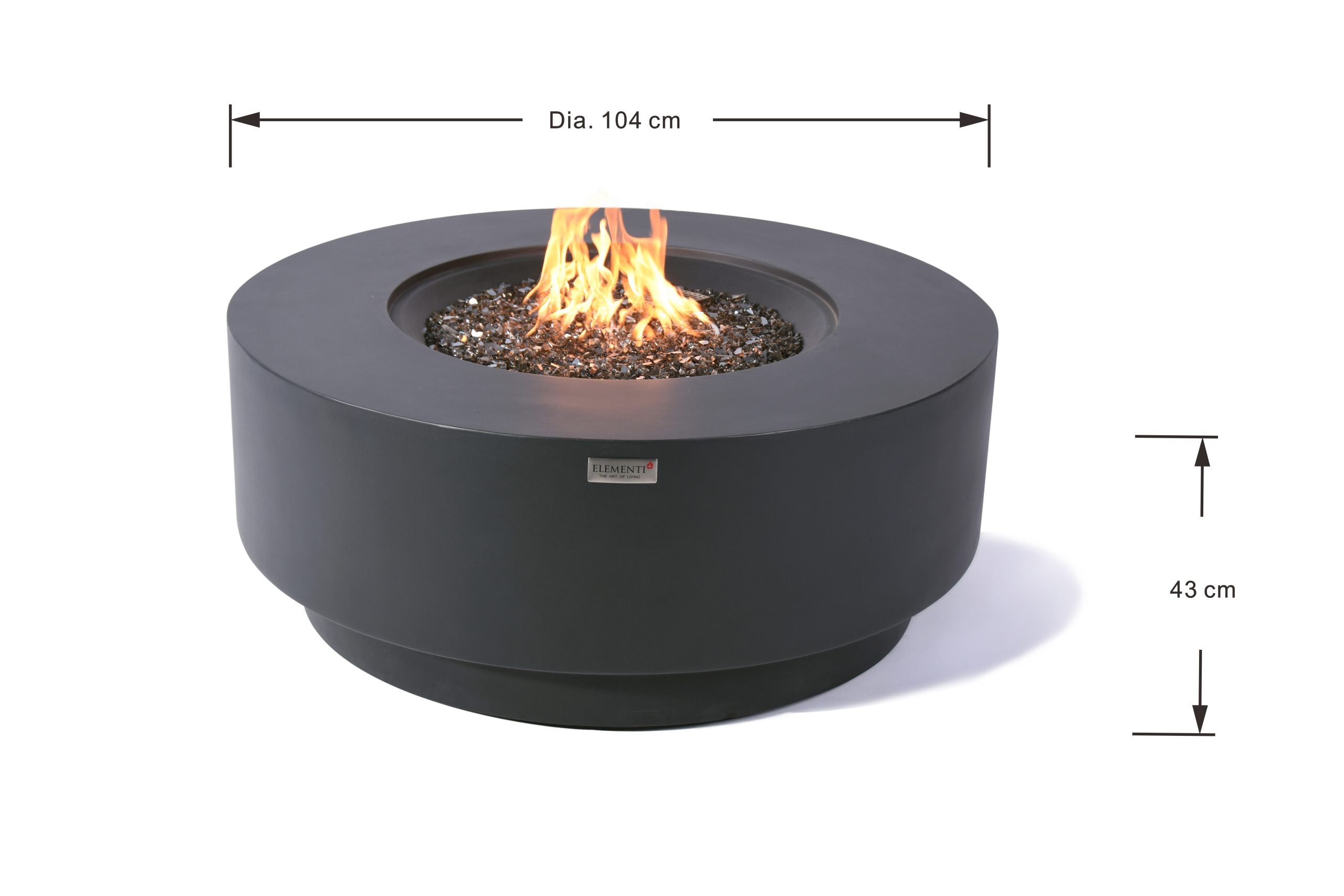 Elementi Plus Nimes Fire Pit Table