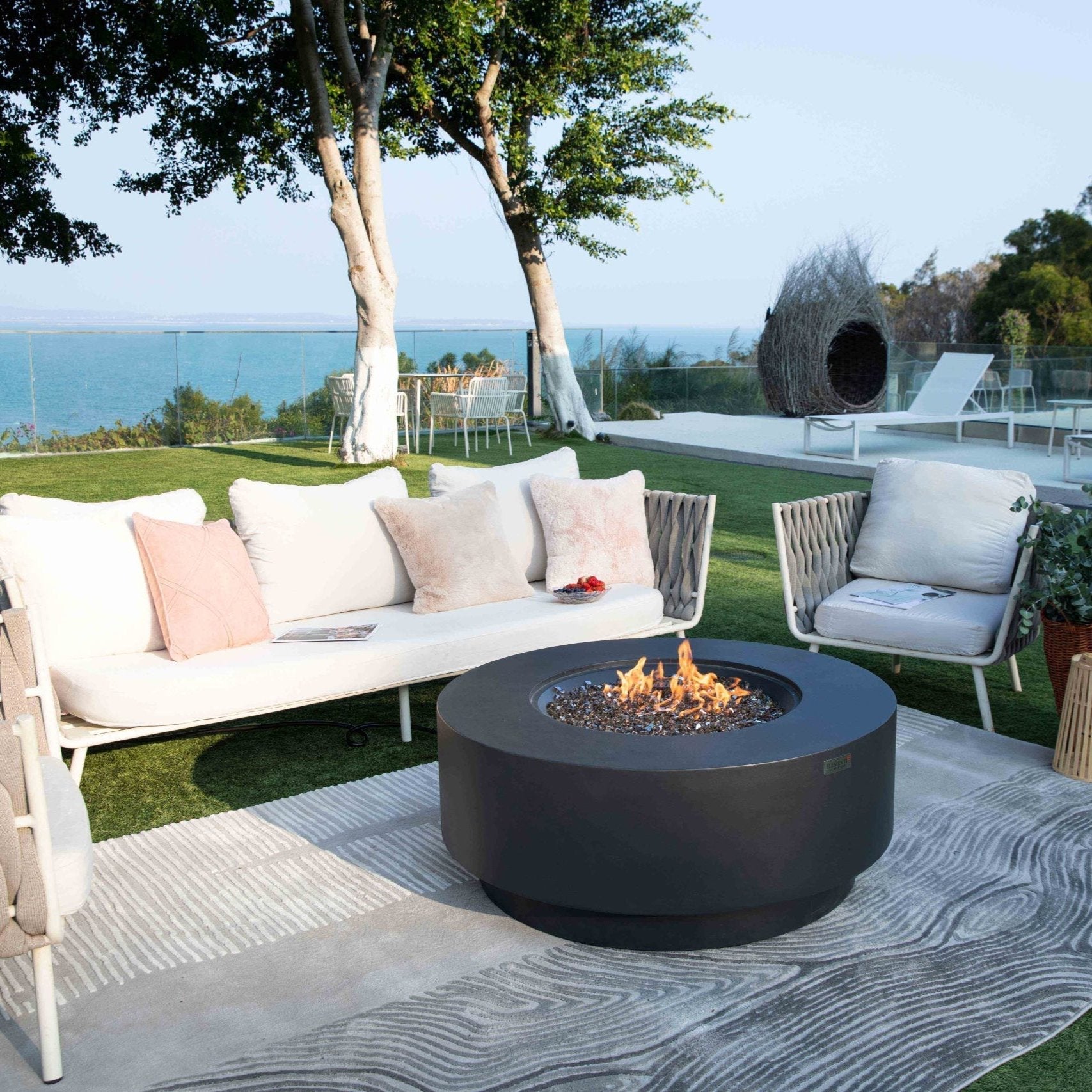 Elementi Plus Nimes Fire Pit Table