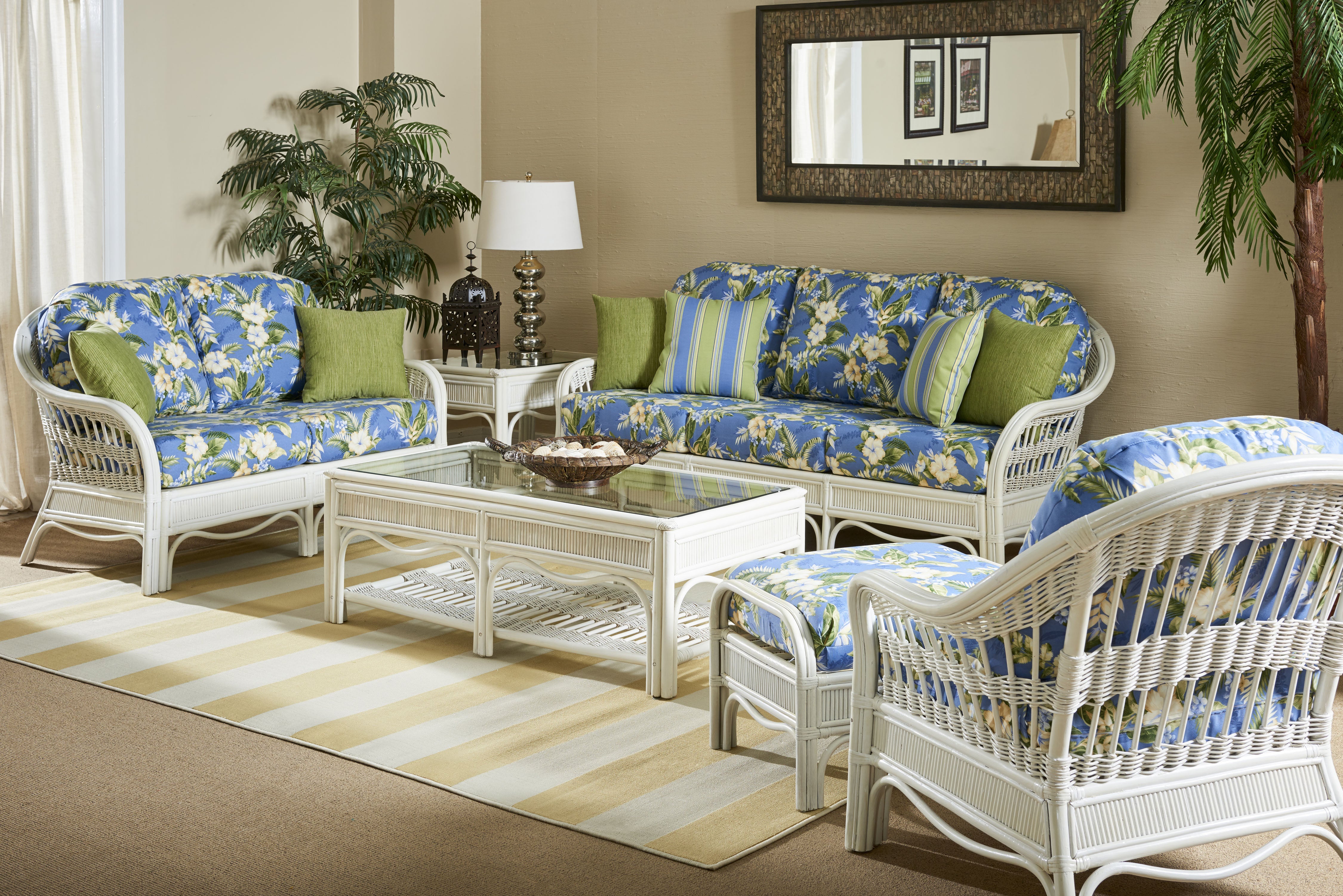 South Sea Rattan Bermuda Indoor Living Room Set