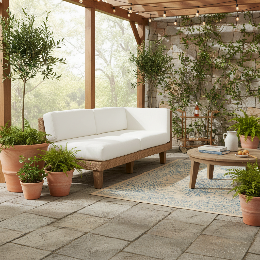 Lloyd Flanders Catalina Wicker Left Arm Loveseat