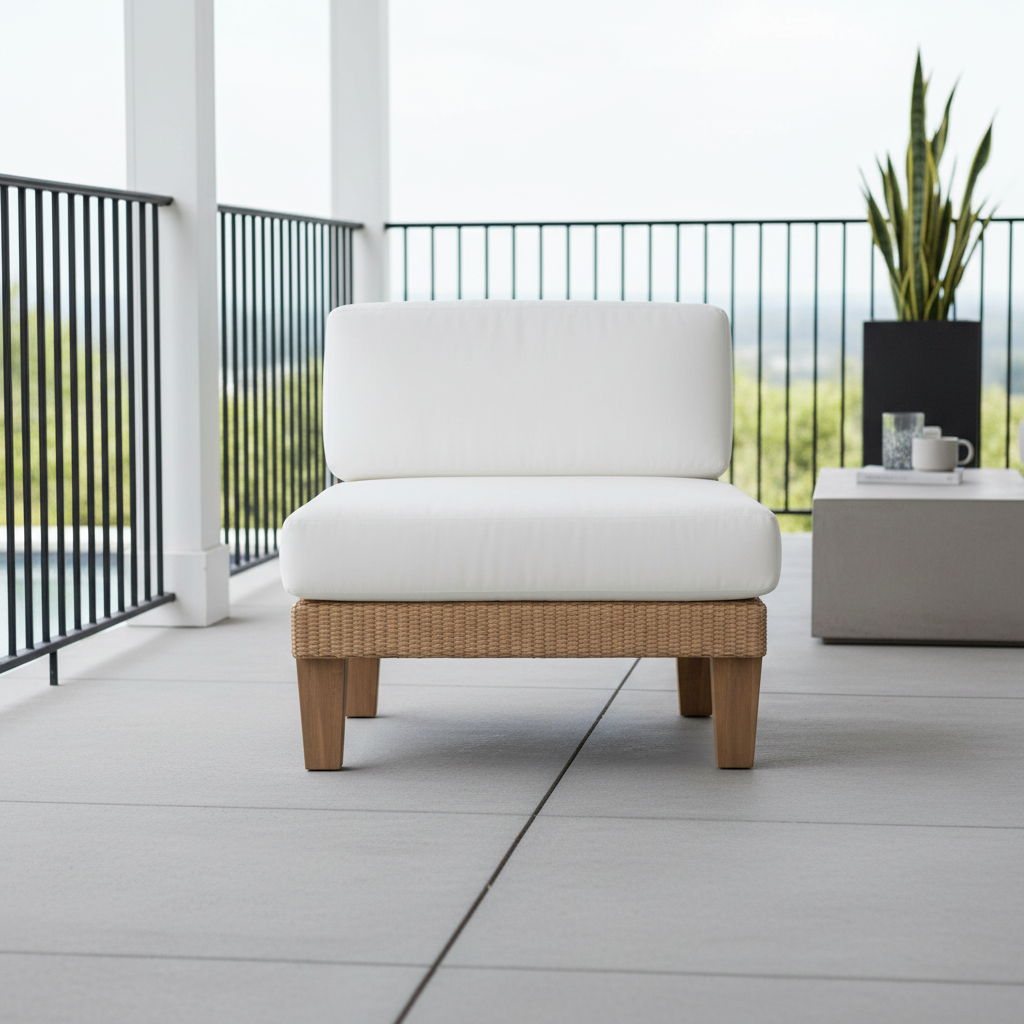 Lloyd Flanders Catalina Wicker Armless Sectional Chair