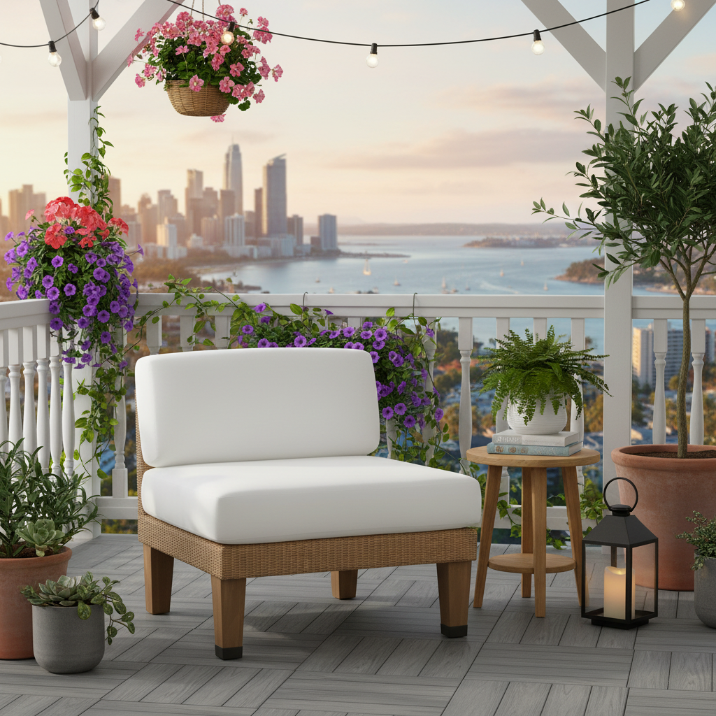 Replacement Cushions for Lloyd Flanders Catalina Wicker Armless Sectional Chair