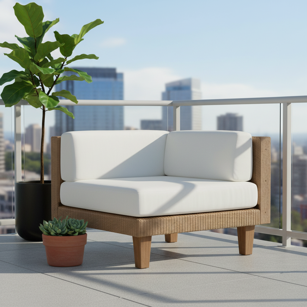 Lloyd Flanders Catalina Wicker Corner Sectional Chair