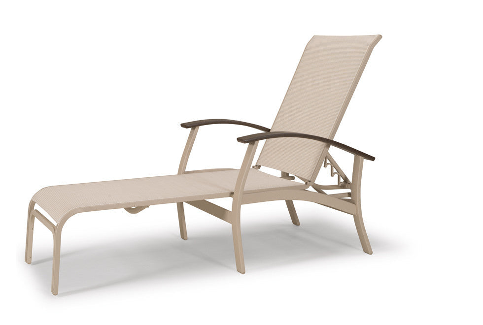 Telescope Casual Belle Isle Sling Aluminum Outdoor Four Position Lay-Flat Chaise