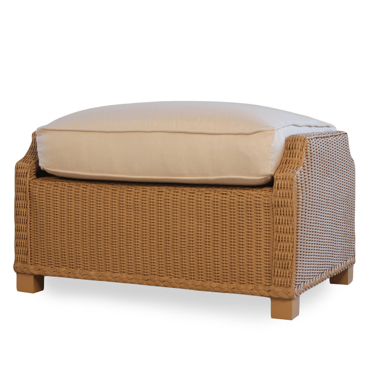 Lloyd Flanders Hamptons Wicker Ottoman