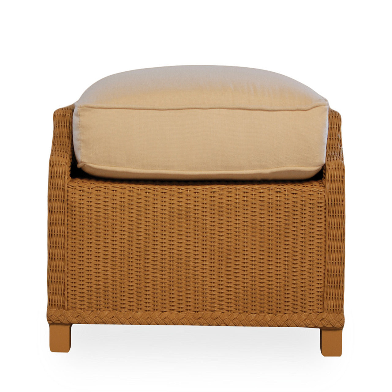 Lloyd Flanders Hamptons Wicker Ottoman