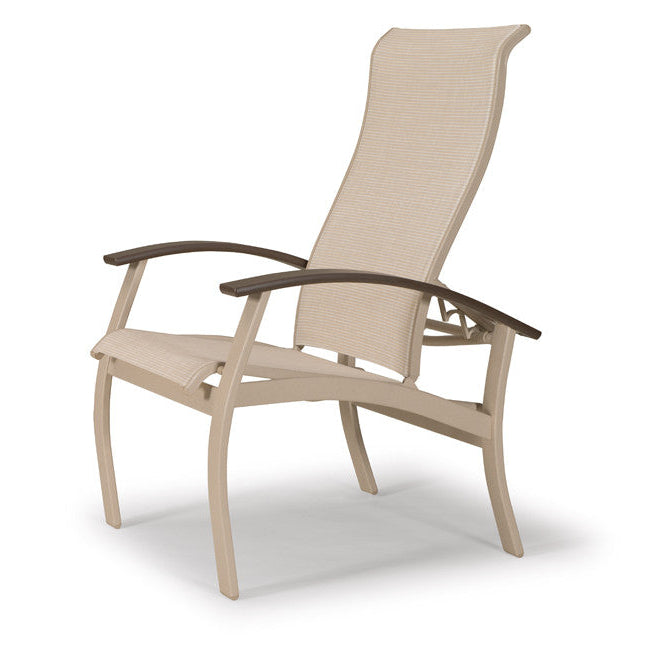 Telescope Casual Belle Isle Sling Aluminum Outdoor Multi-Position Dining Chair