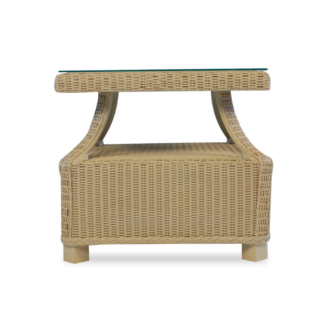 Lloyd Flanders Hamptons 23" Square Wicker End Table