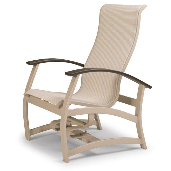Telescope Casual Belle Isle Sling Aluminum Outdoor Hidden Motion Chat Chair