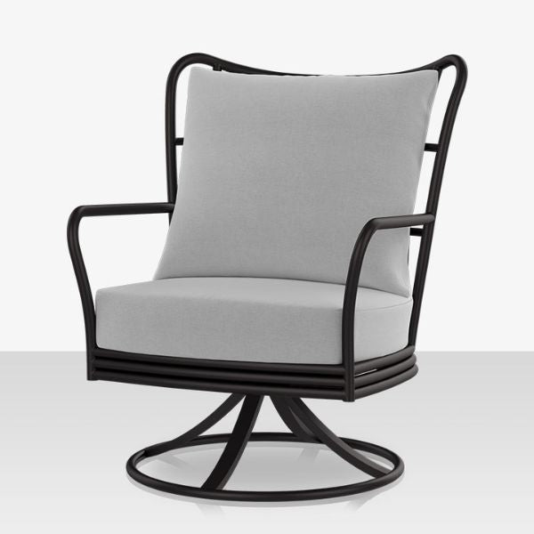 DecoScape Elephant Aluminum Swivel Club Chair