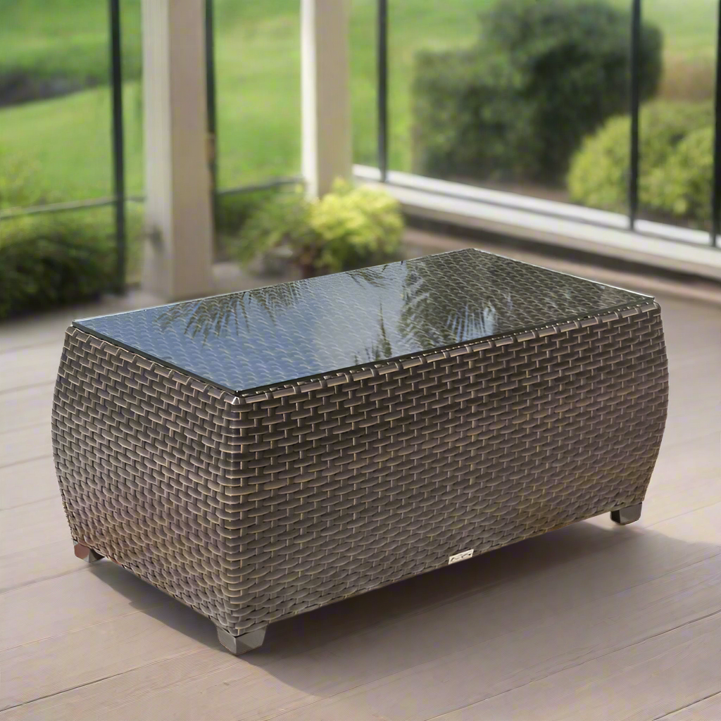Hospitality Rattan Fiji Coffee Table with Glass