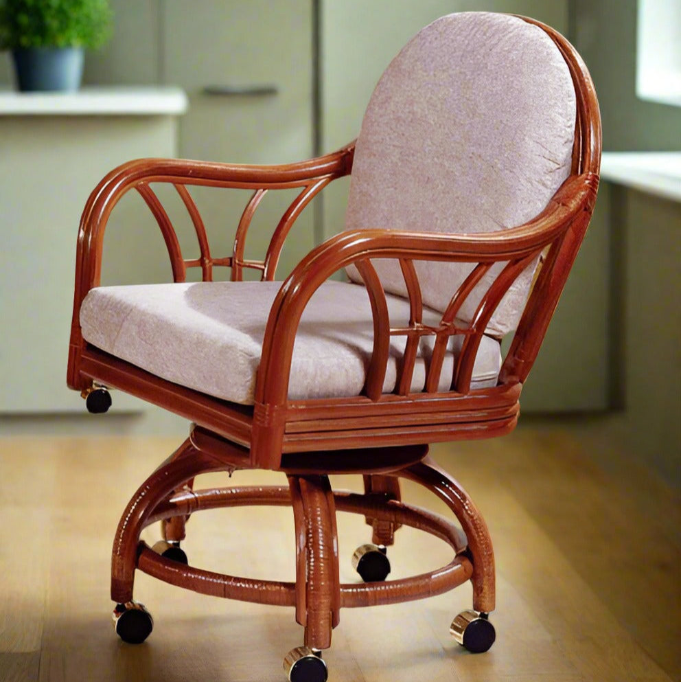 Replacement Cushions For South Sea Rattan New Kauai Indoor Swivel Caster Dining Chair