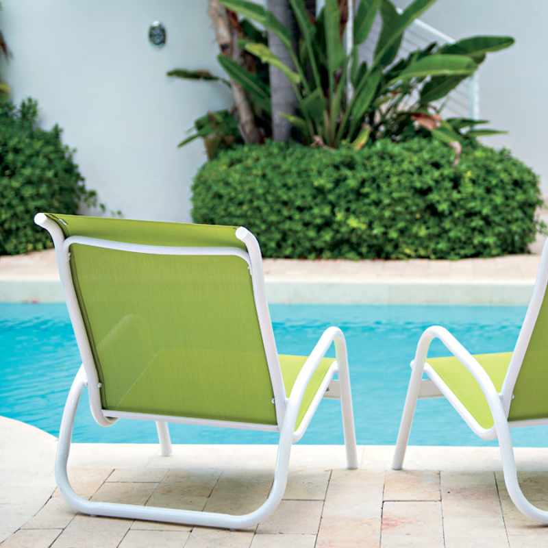 Telescope Casual Gardenella Sling Aluminum Outdoor Stacking Poolside Chair