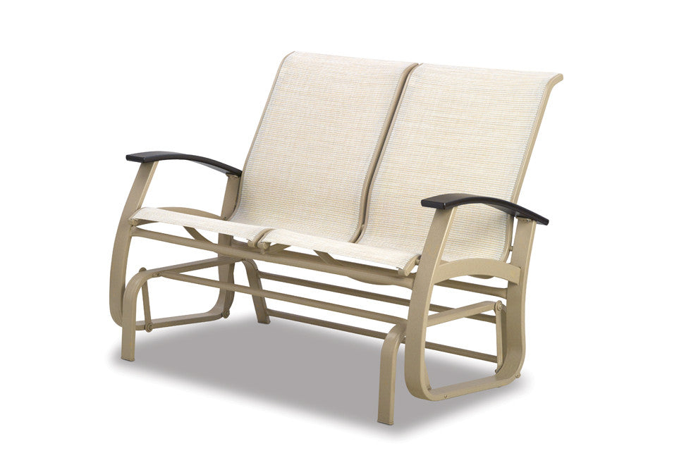 Telescope Casual Belle Isle Sling Aluminum Outdoor 2-Person Glider Bench