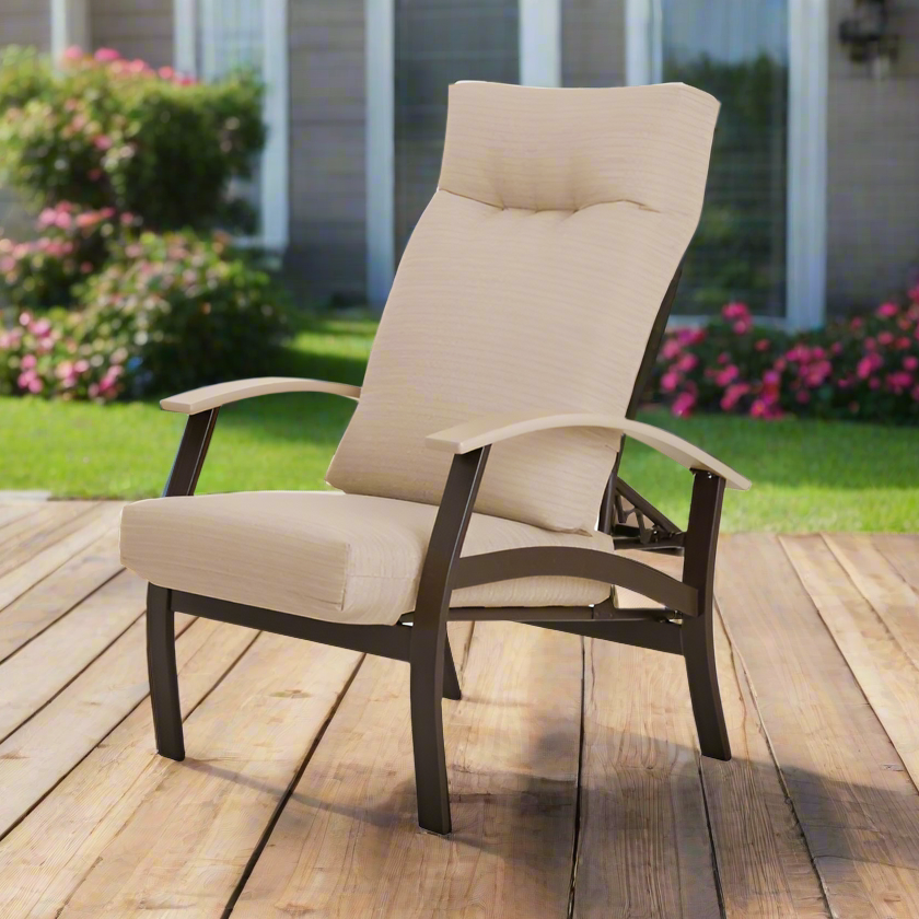 Telescope Casual Belle Isle Cushion Aluminum Outdoor Supreme Adjustable Back Chair