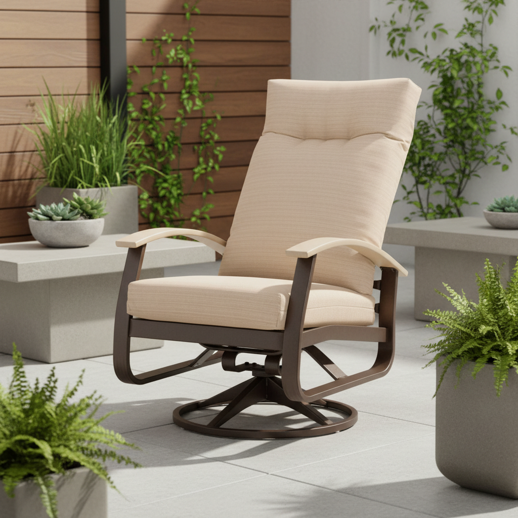 Telescope Casual Belle Isle Cushion Aluminum Outdoor Supreme Swivel Rocker